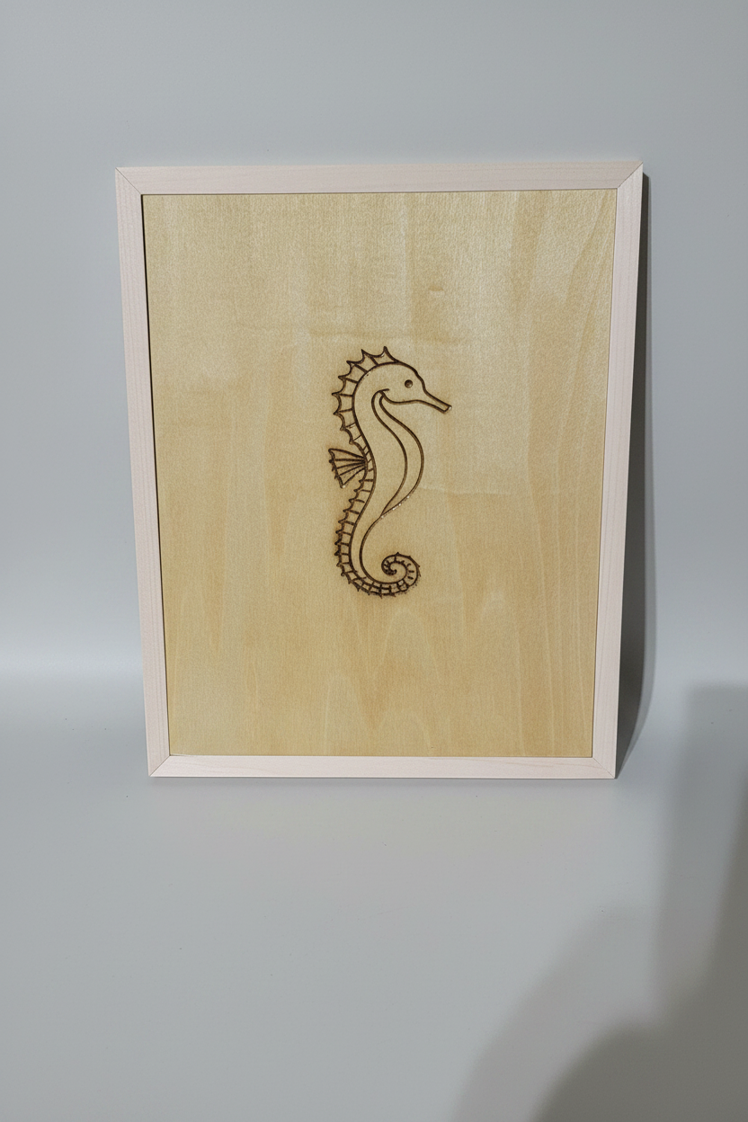 Seahorse - Gray Background