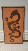 Handcrafted Dragon Wood Wall Art