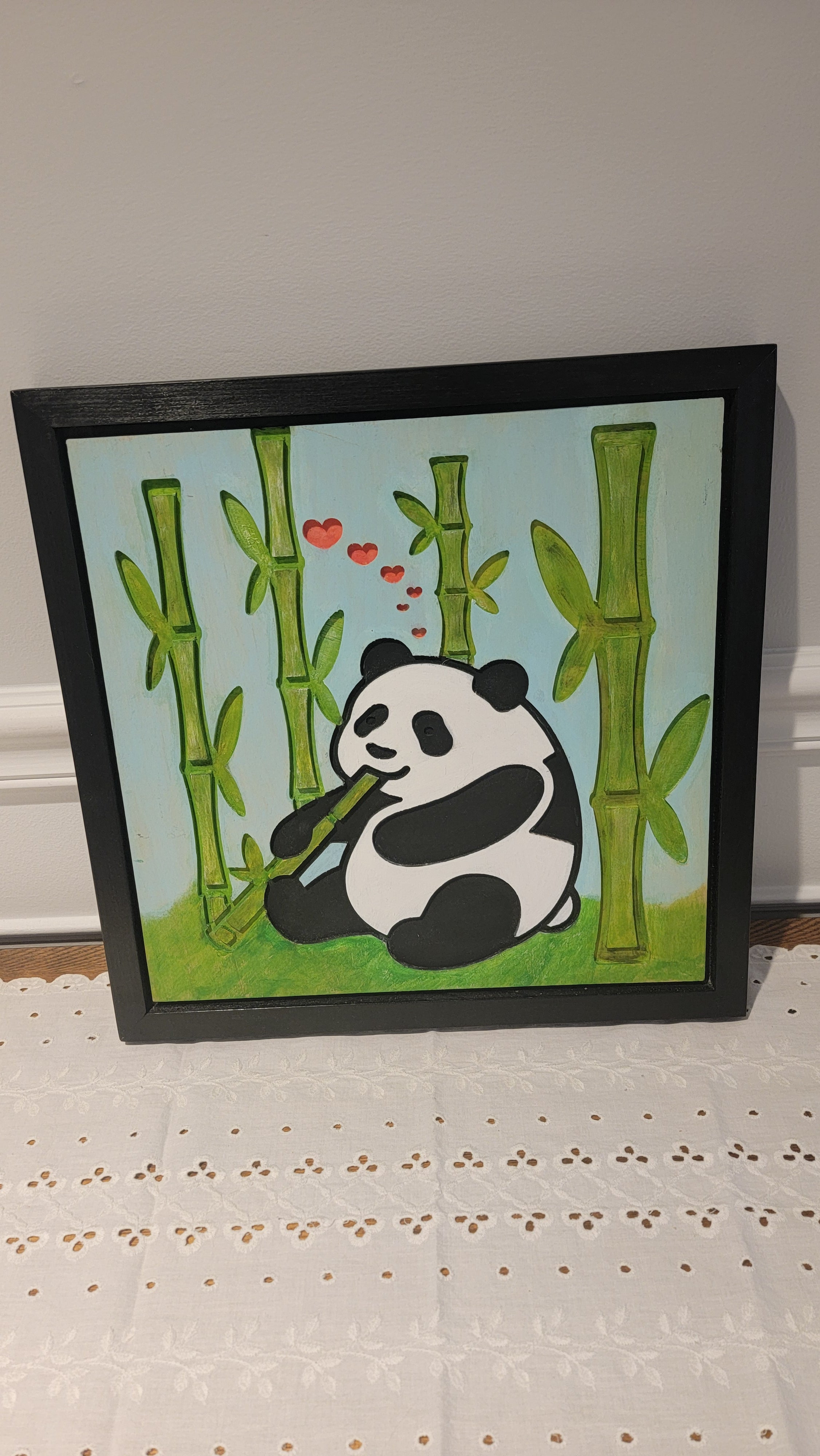 Panda in Bamboo – 3D Layered Wood Wall Art