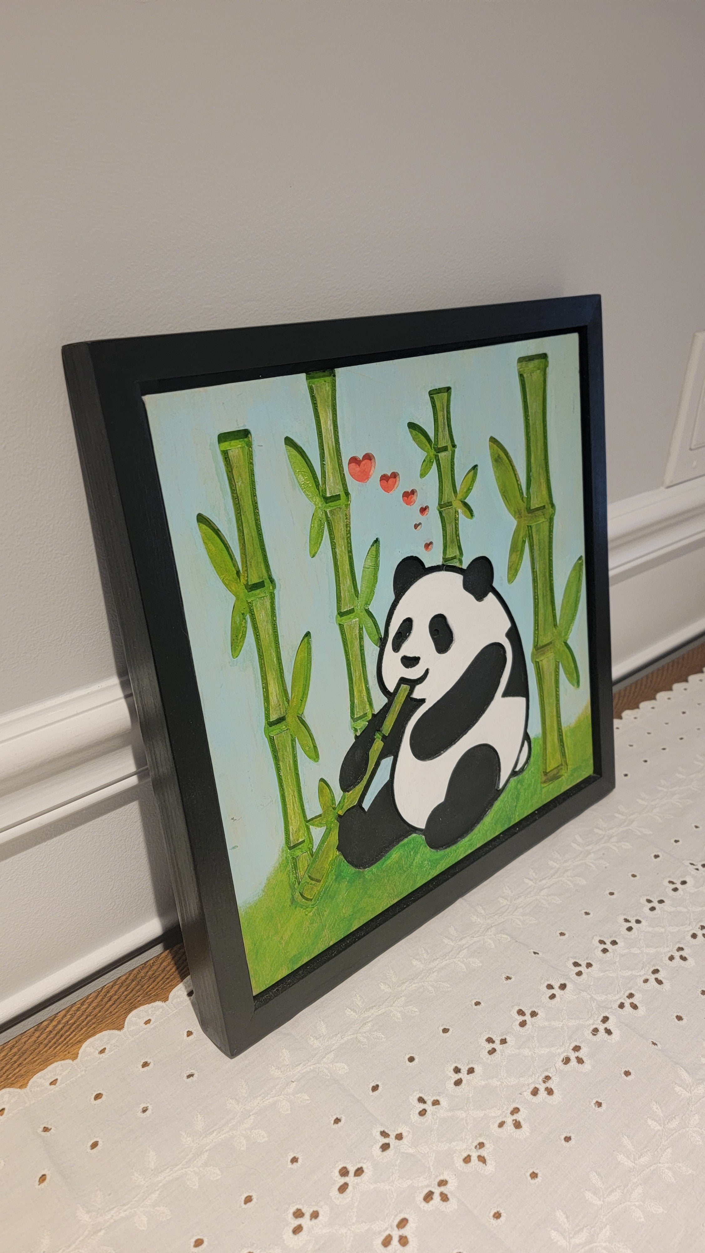Panda in Bamboo – 3D Layered Wood Wall Art