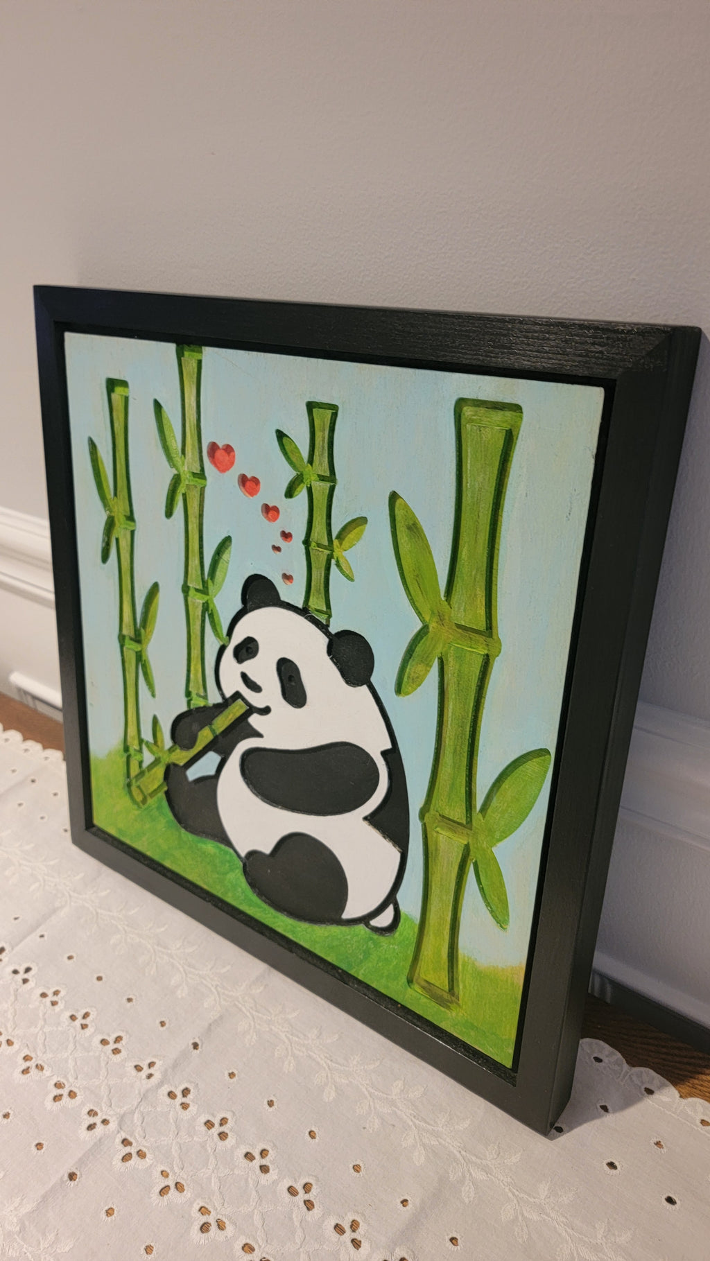 Panda in Bamboo – 3D Layered Wood Wall Art