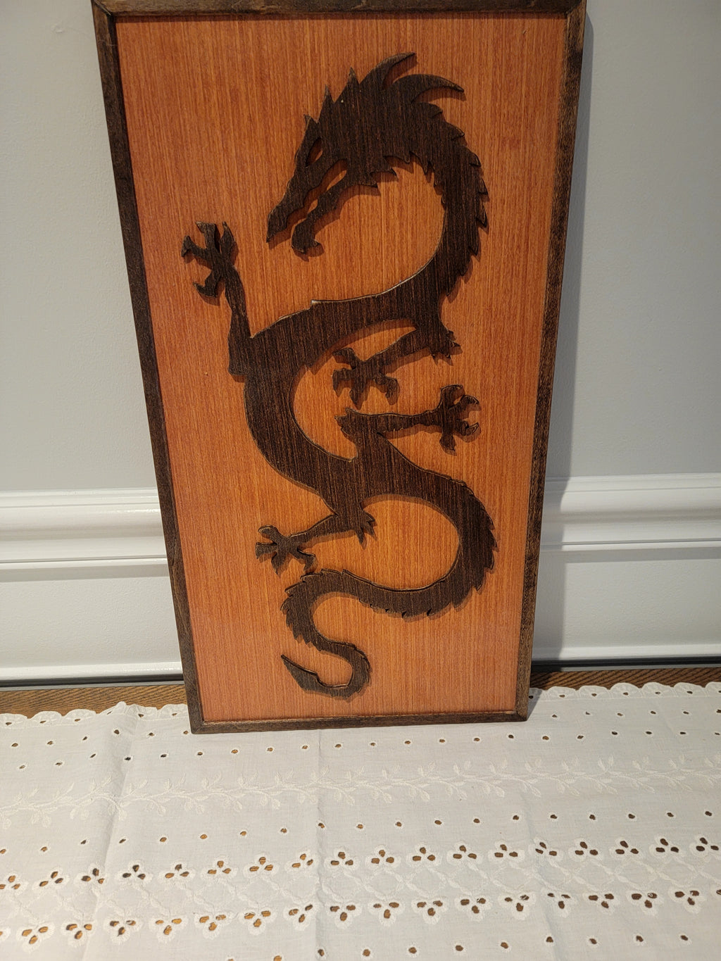 Handcrafted Dragon Wood Wall Art