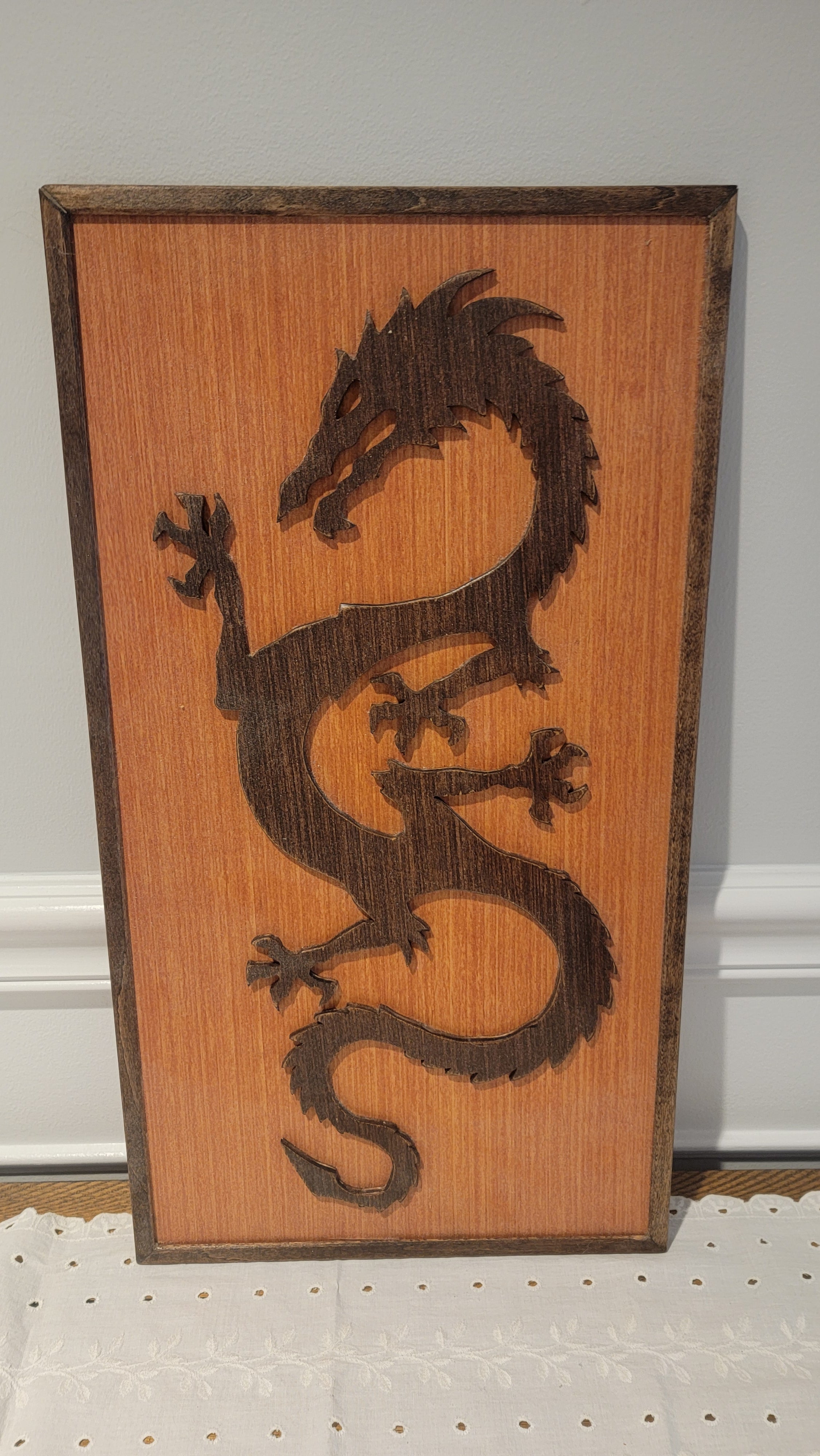 Handcrafted Dragon Wood Wall Art