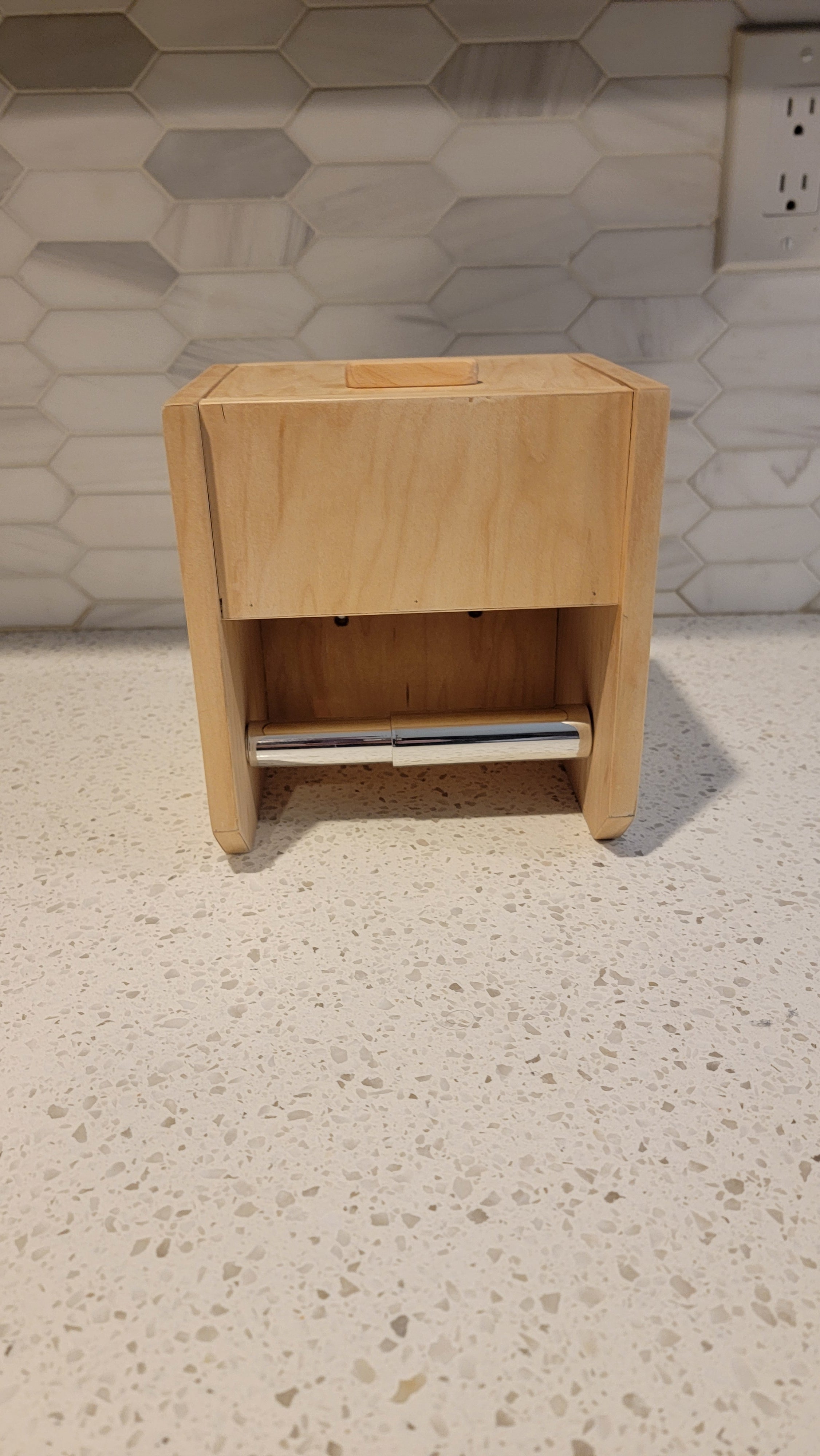 Small Handmade Bathroom Accessory for Toilet Paper and Wipes