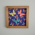 Glow in the Dark Butterfly Wall Art 9x10 Stained Frame