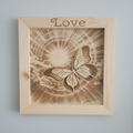 Love Butterfly Wall Art - larger view on gray wall