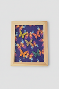 Galaxy butterfly wall art with gray background