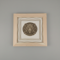 Tiger Rounded Frame - Gray Background